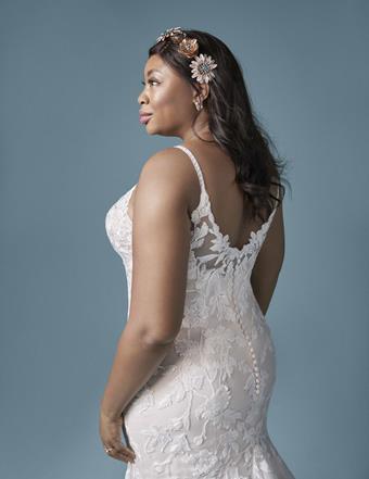 "Giana Lynette" Mermaid V-Neckline Wedding Dress by Maggie Sottero