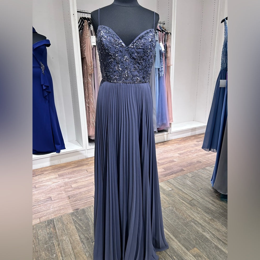 40331 Pleated Chiffon Dress by Adrianna Papell