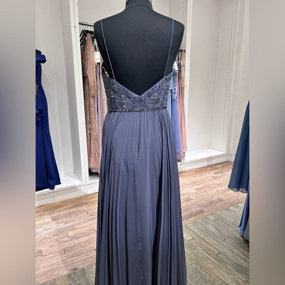40331 Pleated Chiffon Dress by Adrianna Papell