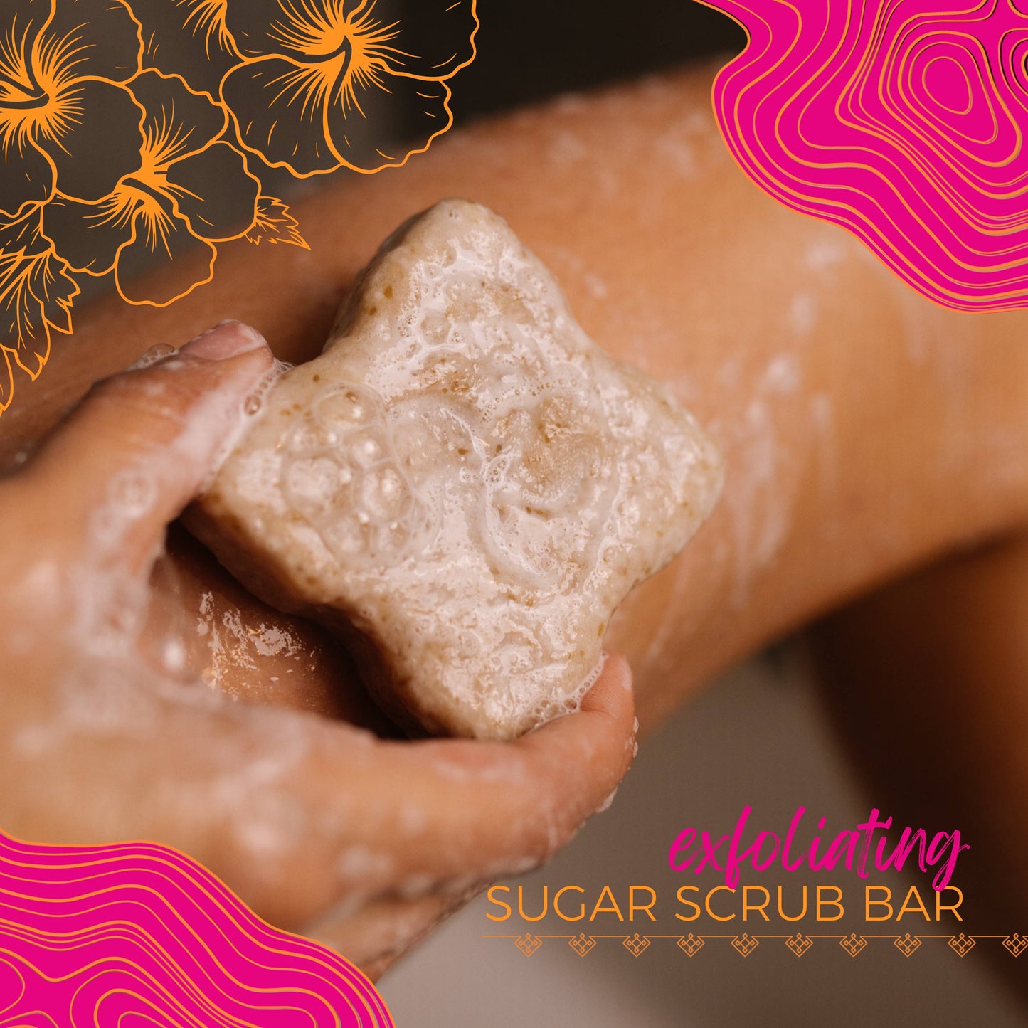 Viori Beauty - Limited Edition | Sugar Scrub Bar | Peach Hibiscus