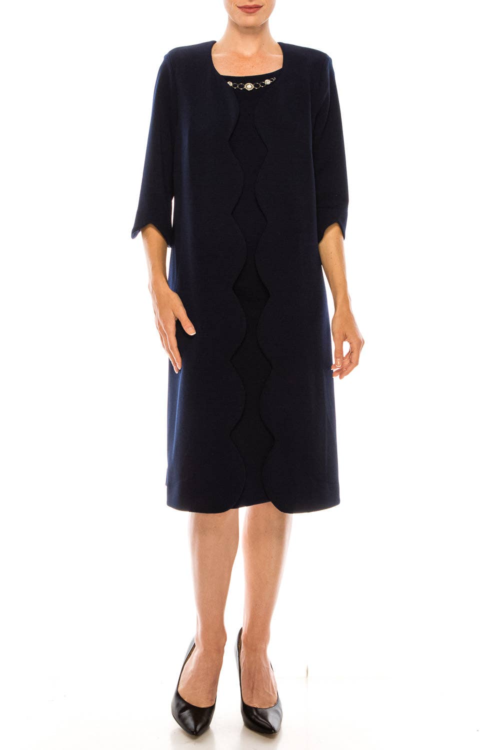 Maya Brooke 3/4 Sleeve 2 Piece Jacket Dress