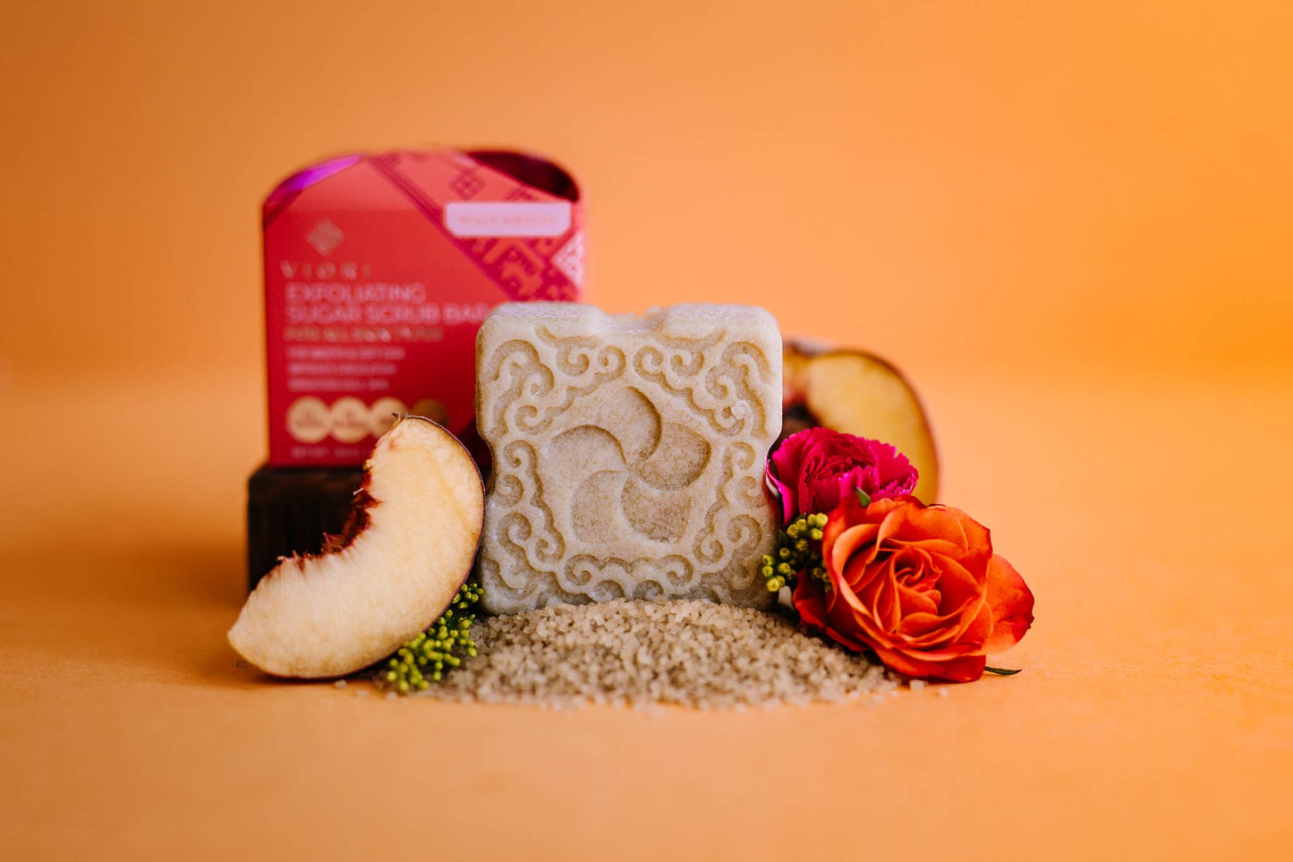 Viori Beauty - Limited Edition | Sugar Scrub Bar | Peach Hibiscus