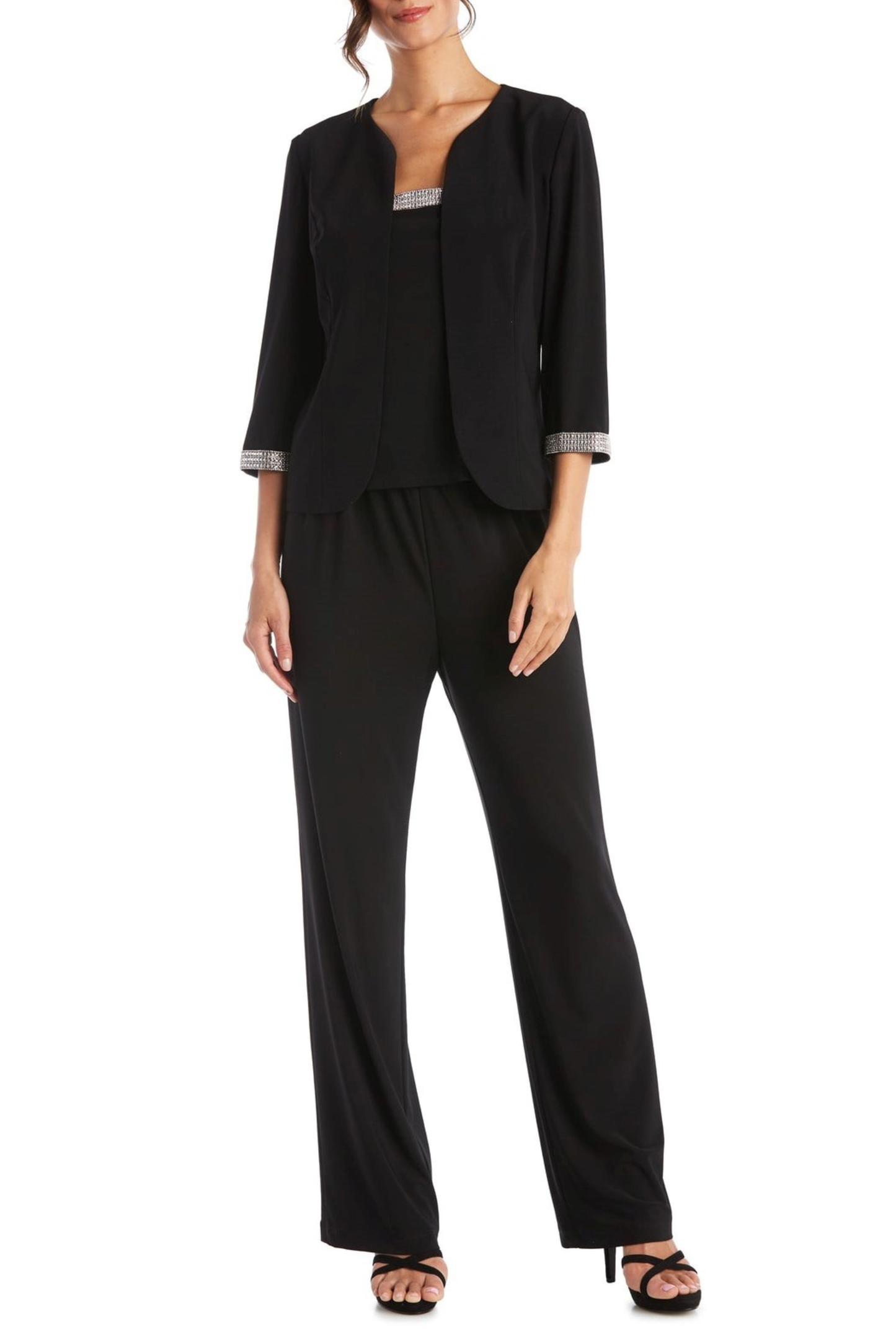 RM Richards Embellished 3-Piece Jacket Dress
