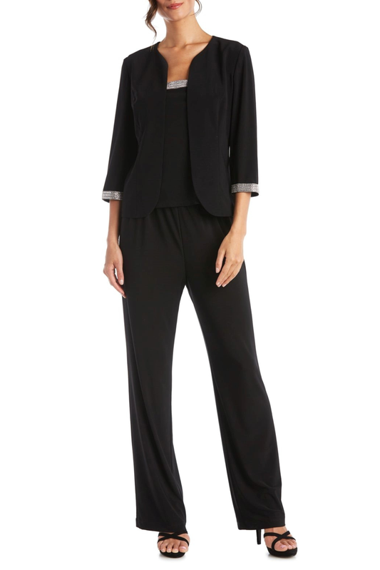 RM Richards Embellished 3-Piece Jacket Dress