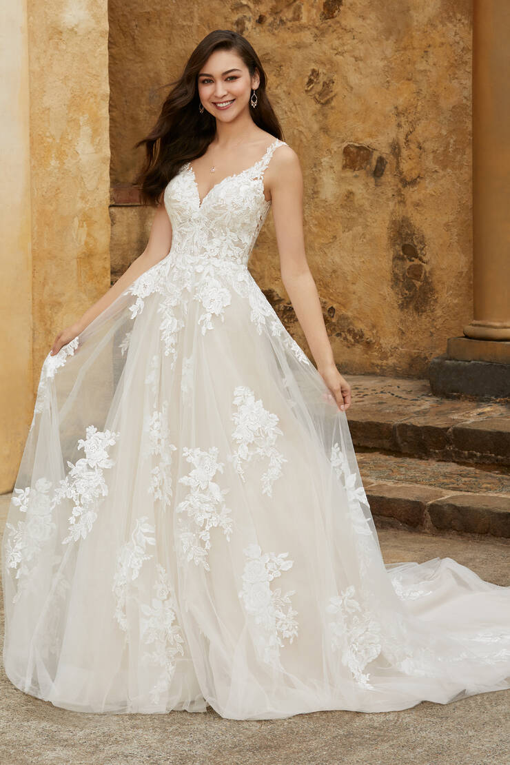 "Lilliana" Y12241 Classic A-Line Long Sleeve OR Sleeveless Wedding Dress by Sophia Tolli