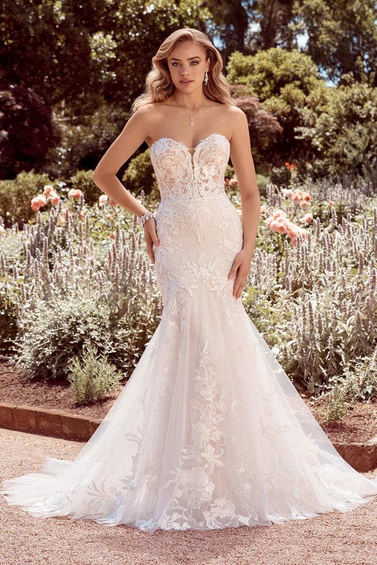 "Michaela" Y22176 Lace Sparkle Fit and Flare by Sophia Tolli